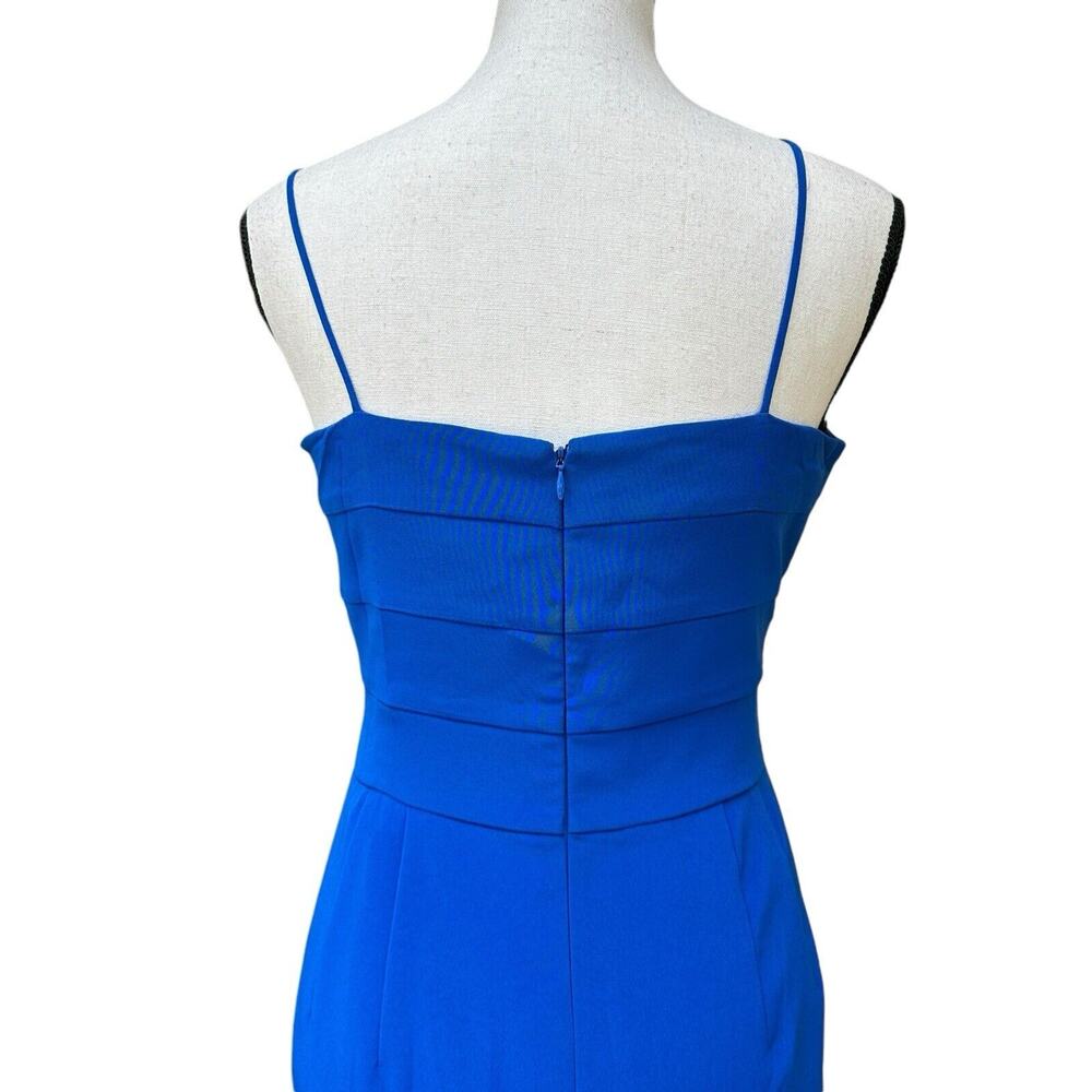 FRASCARA Wedding Spaghetti Straps Royal Blue Lined Maxi Dress Size 12 - Picture 6 of 16